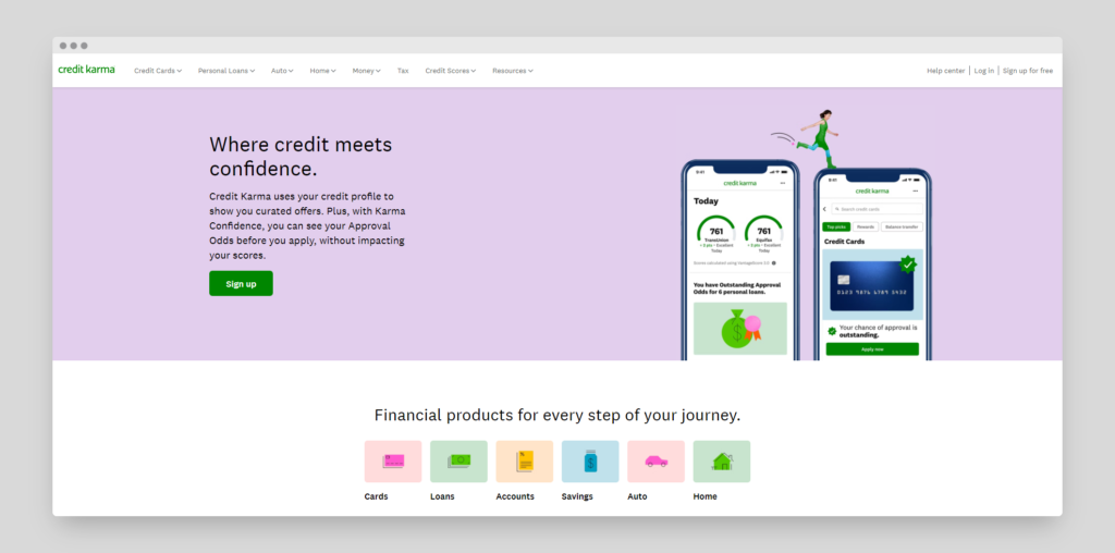 CreditKarma Home Page